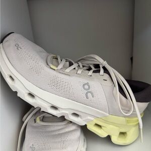 ON Clouds  White and Yellow Sneakers